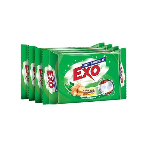 Exo Anti Bacterial Ginger Twist Dishwash Bar 3 x 90 g + 90 g Free