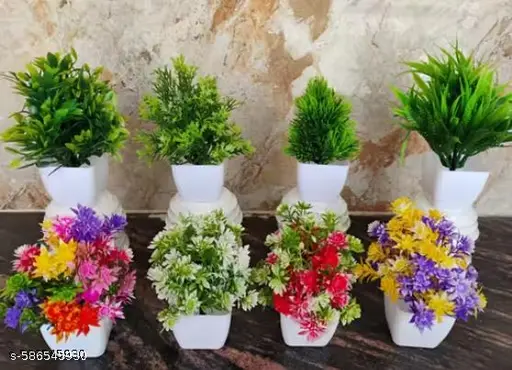 Plant Artificial Plant Fake plants , ( Artificial Bonsai Table Top Plant with Pot for Home & Office Decor- , size ( 15 cm )