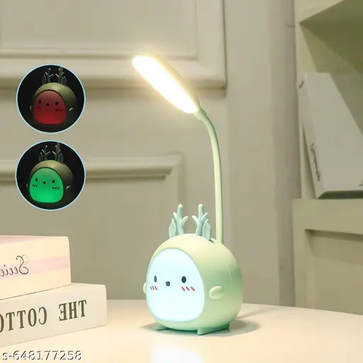 Adjustable LED Desk Lamp with Car Pen Holder | Multicolor Study Lamp for Students & Office (22 cm)