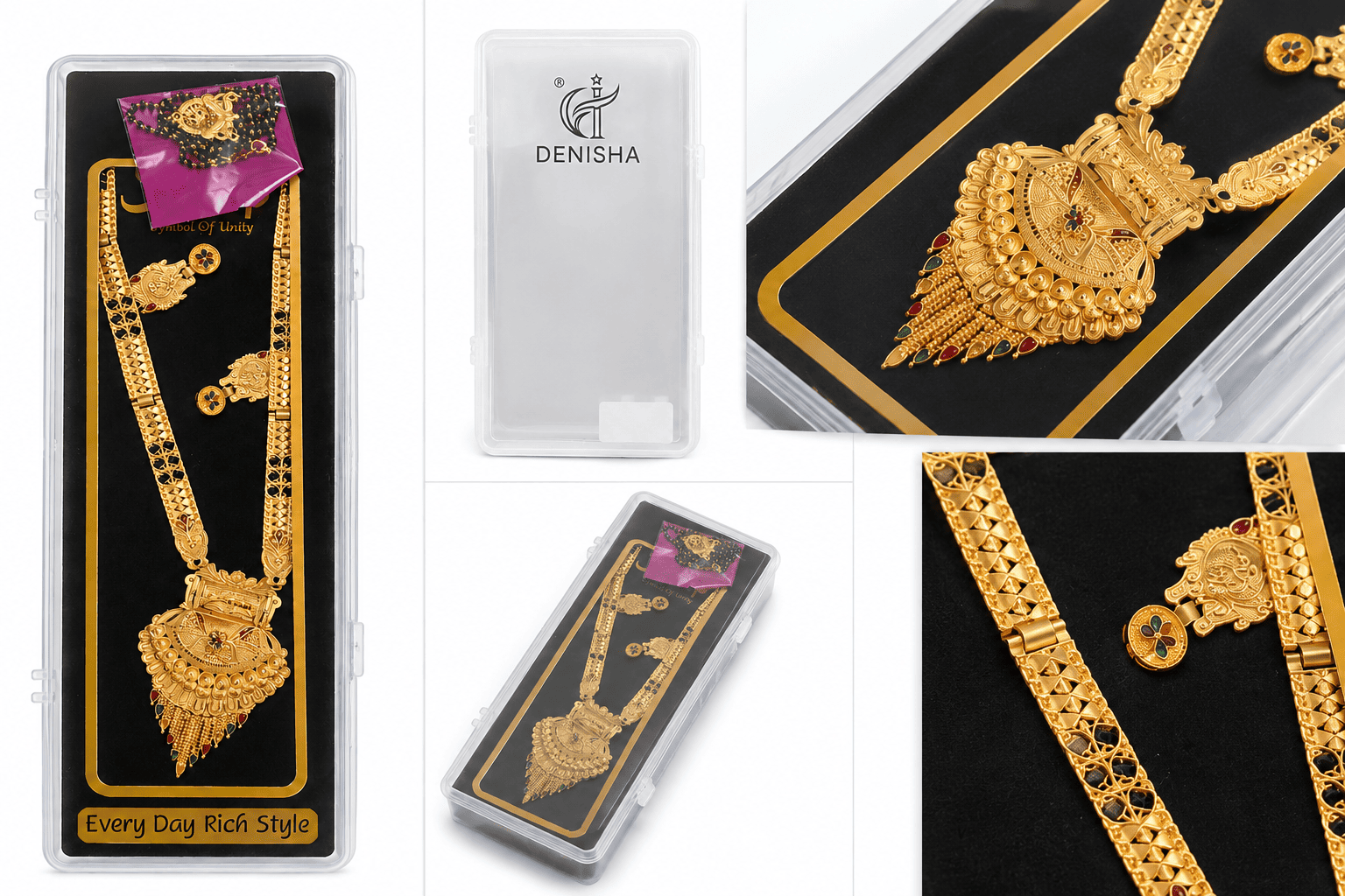 Jewellery exclusive traditional combo of 1 necklace set for wedding and party where new uniqk jewellery set