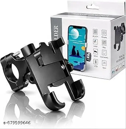 Metallic Bike Mobile Holder (Model-C1 Normal) Adjustable Handlebar Phone Mount for Motorcycle & Bicycle (Without Charger)