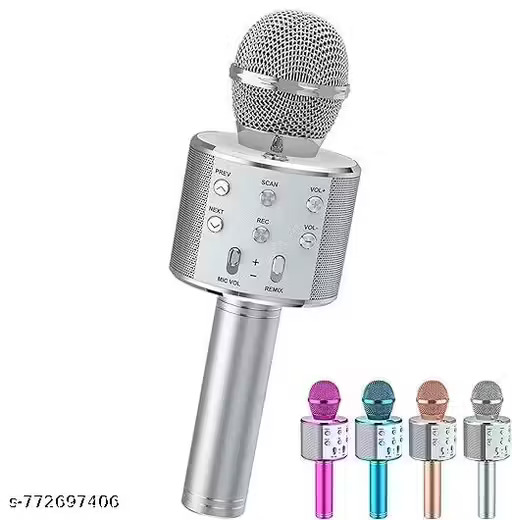 Bluetooth Mic | Wireless Handheld Karaoke Microphone | Mic for Singing with Speaker for All Smartphones, Colour May Vary
