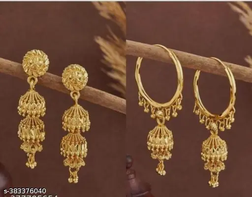 Gold Earrings & Studs For Girls And Womer
