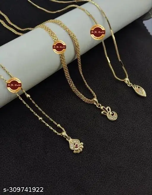Shubh Jewels New Trending And Stylish Necklaces For Girls And Women (Combo Pack Of 3)