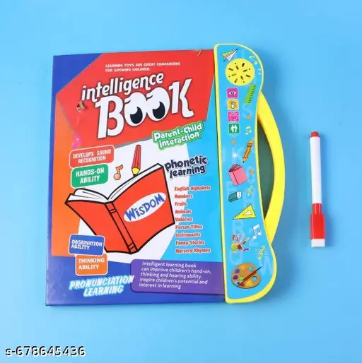 Kids Intelligence Book | Interactive Book - Musical English Educational Phonetic Learning Book for 3+ Year