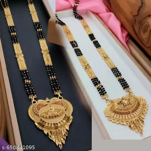 Pack Of 2 Gold Plated Mangalsutra for Women Brass Mangalsutra