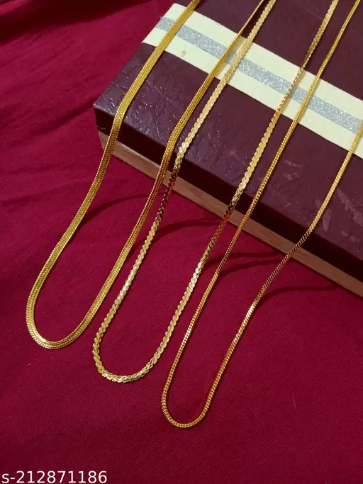 A-214 Daily Wear Fancy 22Inch Chain Combo for Girls and Women