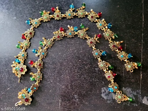Women's Alloy Oxidized Gold Anklets , Golden Color Traditional Payals/ Anklets