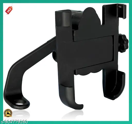 LYHUB Universal 360 Degree Rotating Bike Mount Holder Metal Body Handlebar Metal Body Cradle Stand for Bicycle, Motorcycle, Fits All Smartphones Black