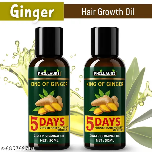 Ginger Extract Hair Oil Formula | For Dull Hair Texture | Smooth Finish Hair | Soft Hair Touch | Shine Look | Daily Use Product - 50 ml (Pack 2)