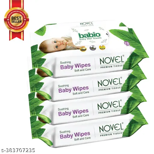 NOVEL Baby Wipes 72 Sheets/Pack of 4 (288 Wipes)