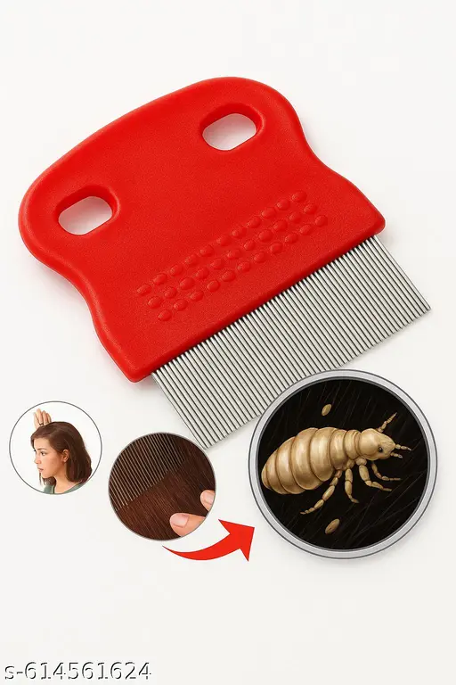 Metal Nit Comb Precision Grooved Teeth Lice and Flea Comb Durable Stainless Steel Nit Picker & Lice Comb