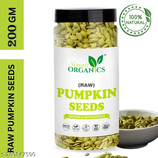 Namah Organic Raw Pumpkin Seeds 200g| Immunity Booster and Fiber Rich Superfood | Rich Source of Omega 3