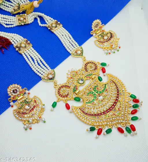 New trendy rani har with earring for women Jewellery Set