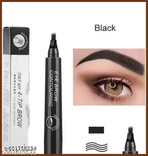 Eyebrow Pencil, Eyebrow Microblading Pen, Waterproof 24 Hours Long Lasting Eyebrow Pen, Micro 4 Point Head Pen Lift Snatch Eyebrow,