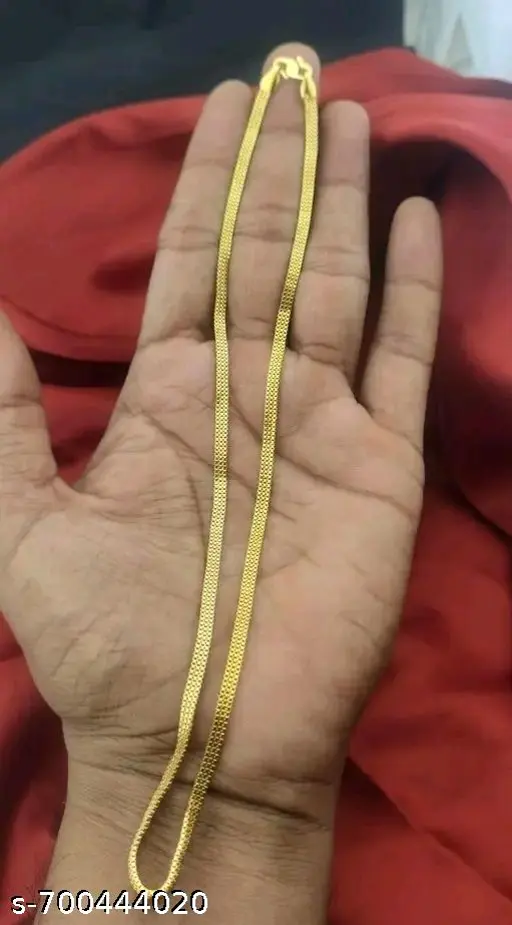 RBM WORLD one gram micro gold plated chain for men and women