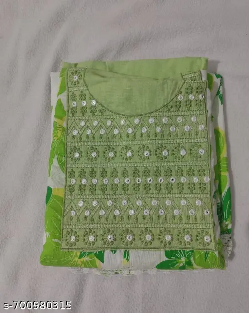 Floral printed beautiful kurti and bottom fabric with duppatta ( office wear/ casual wrar)