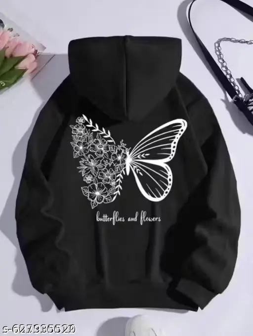 Fancy Designer Printed Sweatshirts Roung Neck Hoodie For Women