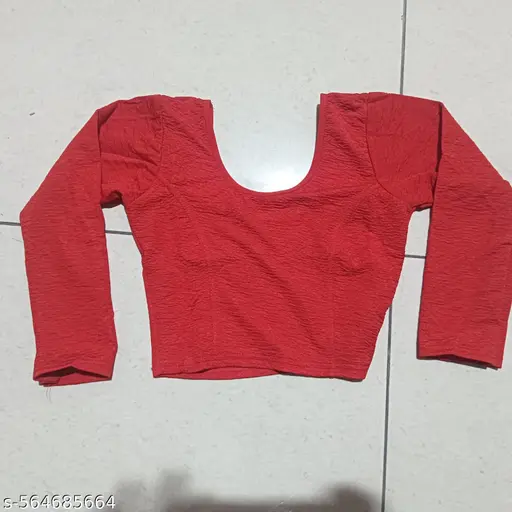 Red comfortable striched blouse with premium quality