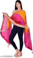 White motti dupatta red ranni yellow ,pallu (ranni)