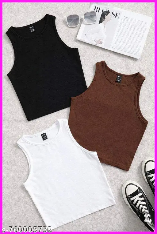Women crop top/tank top pack of 3