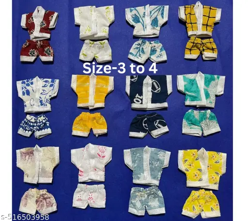Laddu gopal ji dress set of 6 laddu gopal ji nikker suit (size 3, 4 )(any random