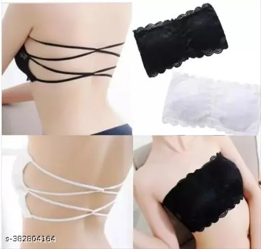 Fancy lace tube bra