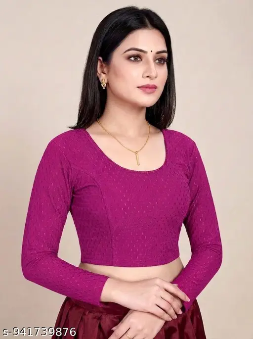 Stretchable Full Sleeve Winter Collection readymade Blouses for womens