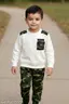 kids wear set, boys fashion, camouflage outfit, stylish daily wear, premium kids clothing, trendy boys set, casual kids outfit, comfortable clothing for boys.
