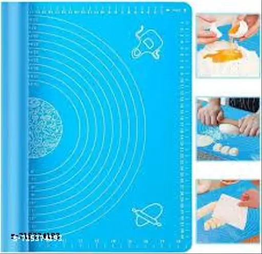 Professional Silicone Roti Chapati Rolling Baking Mat Non-Stick Pack of 1 Multicolour