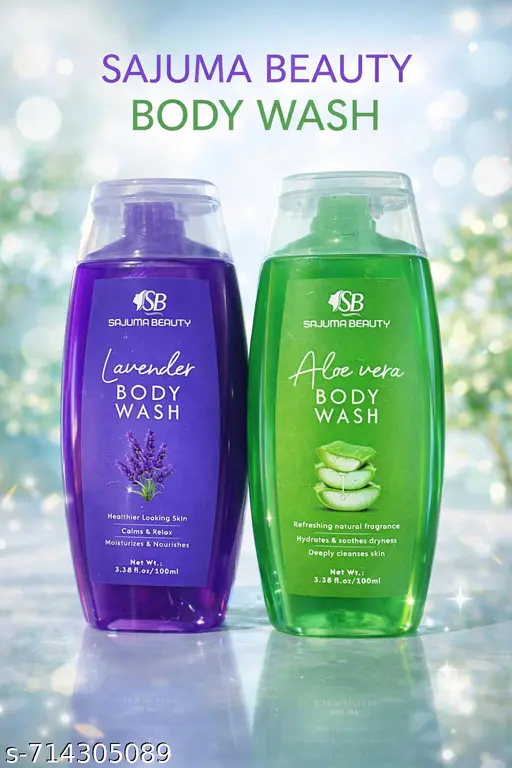 LAVENDER AND AQUA ALOVERA BODY WASH FOR BRIGHTING YOUR SKIN. ( COMBO OF 2). DAILY USE PRODUCT