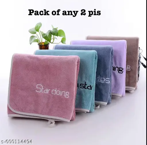 Microfiber Anti-Bacterial 400 GSM Medium Size Hand Towel | Super Soft and Absorbent Multipurpose Towels for Bathroom, Gym, & Workout Towels (60 x40 CM)_Multicolor PACK OF 2