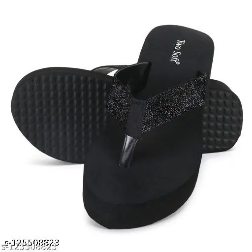 Two Soft Women's Slippers /Daily use stylish slippers/flipflop/Heels Slipper for Women & Girls /Doctor Ortho Slipper