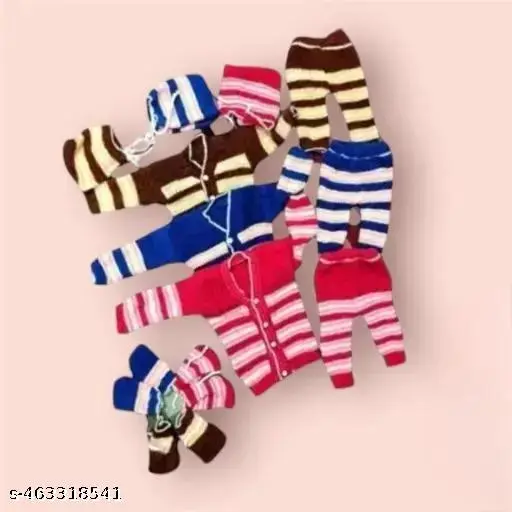 Kids Woolen Winter Wear Combo 3pcs Set (cap, sweater, pyjama, socks) soft light weight hot winter wear for winter season clothing set