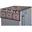 Yellow Weavestm Floral Design Decorative Fridge Top Cover