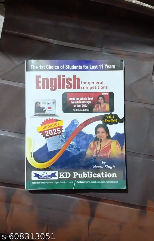 NEETU SINGH ENGLISH FOR GENERAL COMPETITIONS VOL - 1 IN English NEW 2025 EDITION