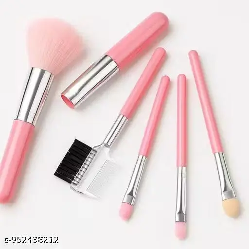 Makeup Combo ( Set of 5 Pink Makeup brushes)