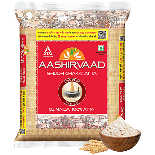Aashirvaad Shudh Chakki Atta (100% Atta, 0% Maida, 5 Kg)