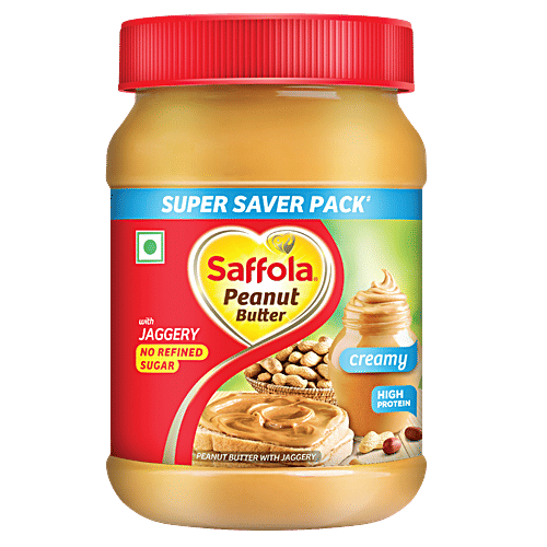 Saffola Peanut Butter - With Jaggery, Creamy, 350 g Jar