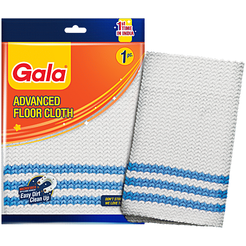 Gala Microfiber Advance Floor Cloth (Microfiber, White, Blue)