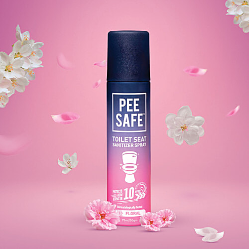 Pee Safe Toilet Seat Sanitizer Spray (Floral)