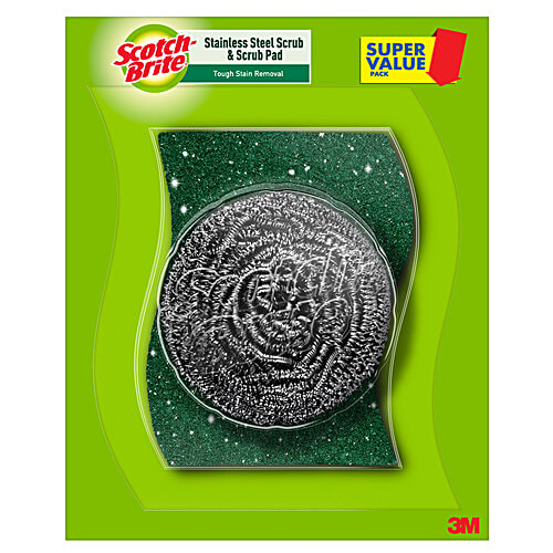 Scotch Brite Stainless Steel Scrubber with 1 Scrub Pad