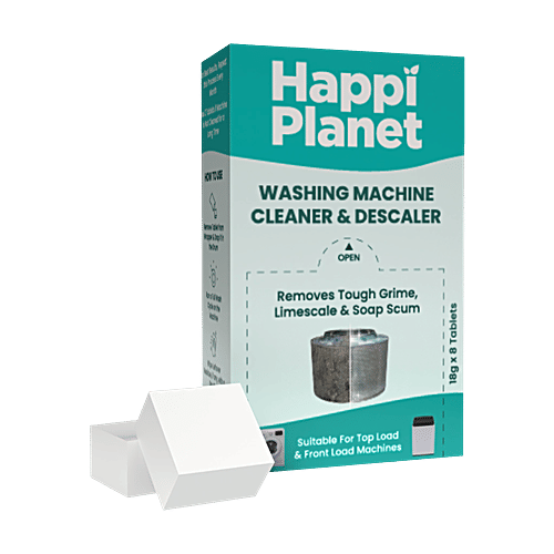 Happi Planet Washing Machine Cleaner & Descaler, 144 g (8 Tablets)
