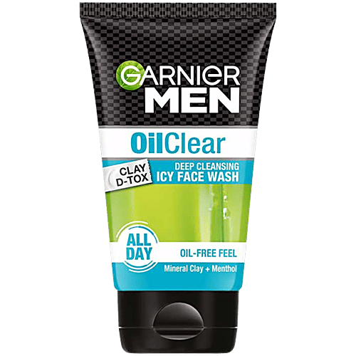 Garnier Men Clay D-Tox Deep Cleansing Icy Face Wash 100 g