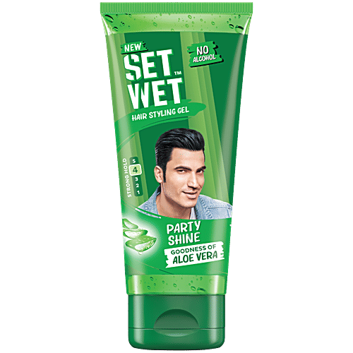 Set Wet Styling Hair Gel for Men - Party Shine, 100 ml Tube