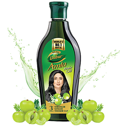 Dabur Amla Amla Hair Oil - For Stronger, Longer & Thicker Hair, Rich In Vitamin C, 180 ml