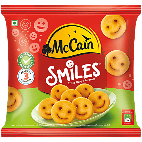 McCain Smiles Crispy Happy Potatoes Snacks, 415 g Pouch