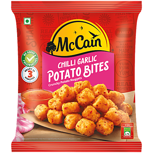 McCain Chilli Garlic Potato Bites - Crunchy Nuggets, 420 g