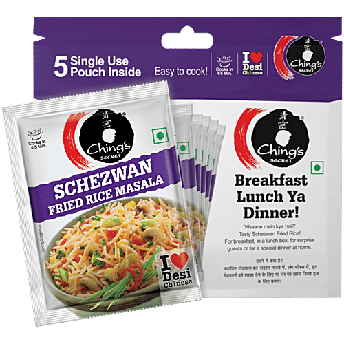 Ching's Secret Schezwan Fried Rice Masala Instant Mix - 5 Single Use Pouches