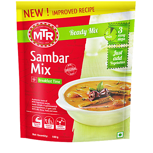 MTR Original Sambar Ready Mix, 180 g Pouch